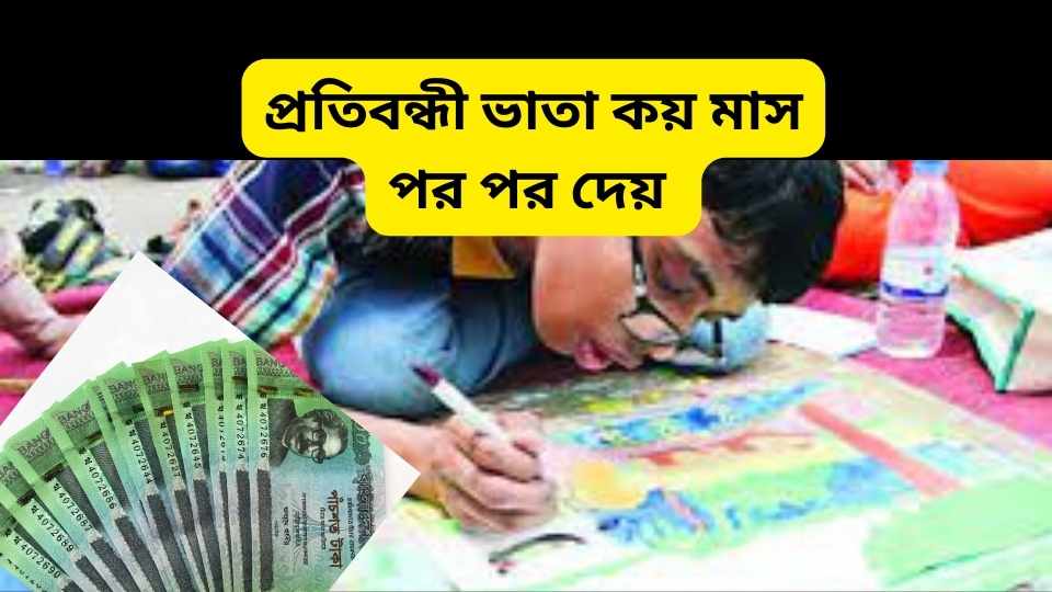 প্রতিবন্ধী ভাতা কয় মাস পর পর দেয়