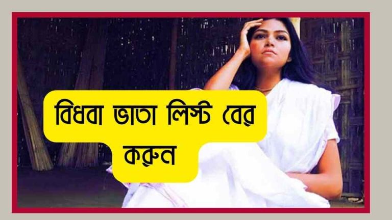 বিধবা ভাতা লিস্ট বের করুন