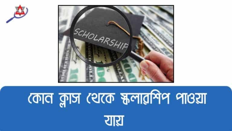 কোন ক্লাস থেকে স্কলারশিপ পাওয়া যায় ২০২৫?