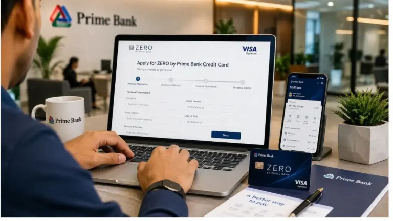 প্রাইম ব্যাংক ZERO ক্রেডিট কার্ড অনলাইনে আবেদন করার নিয়ম