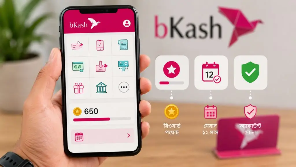 বিকাশ অ্যাকাউন্টের মেয়াদ, রিওয়ার্ড পয়েন্ট ও স্ট্যাটাস চেক করার নিয়ম