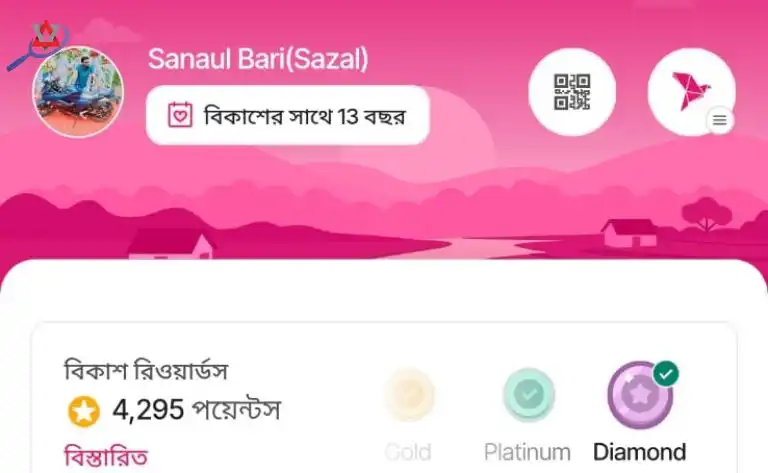 বিকাশ অ্যাকাউন্টের মেয়াদ, রিওয়ার্ড পয়েন্ট ও স্ট্যাটাস চেক করার নিয়ম