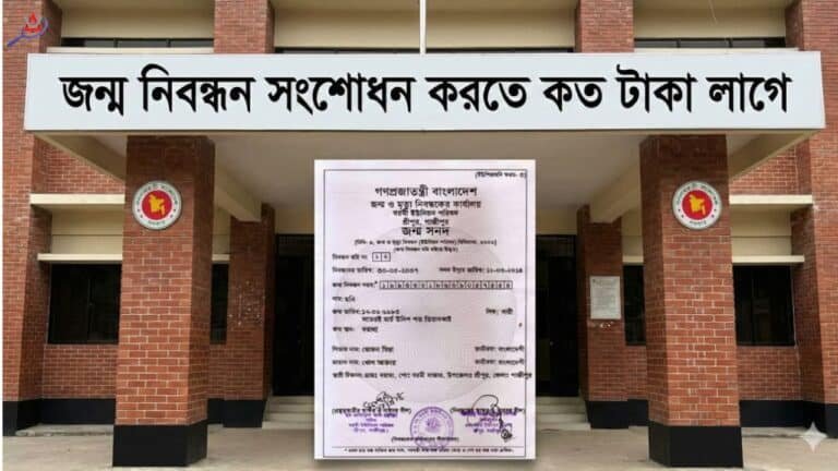 জন্ম নিবন্ধন সংশোধন করতে কত টাকা লাগে? ফি তালিকা ও নিয়ম (আপডেট)