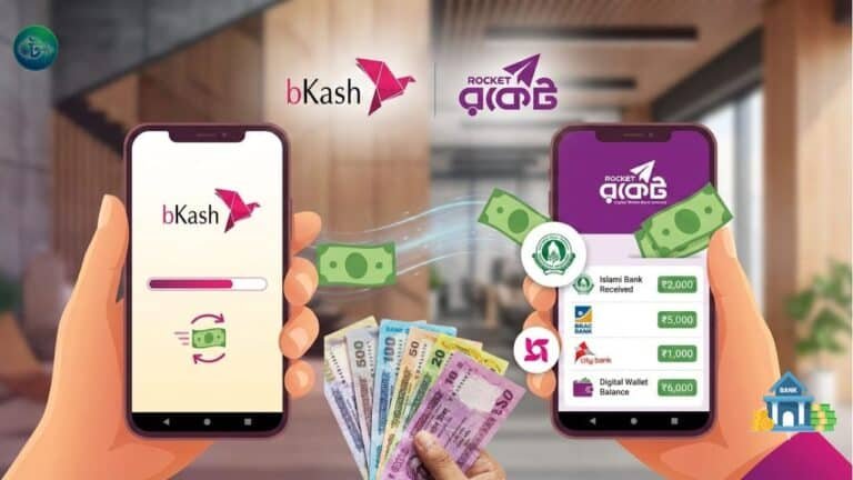 বিকাশে NPSB চালু রকেট ও ব্যাংকে ইনস্ট্যান্ট টাকা ট্রান্সফার করার নিয়ম ও চার্জ জানুন