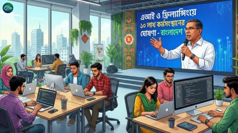 এআই ও ফ্রিল্যান্সিংয়ে ১০ লাখ কর্মসংস্থানের ঘোষণা