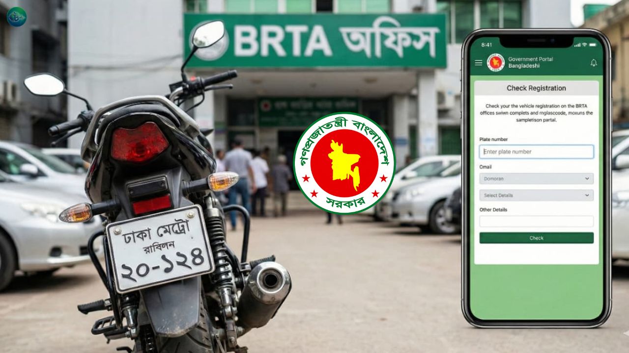 গাড়ির নাম্বার প্লেট রেডি আছে কিনা অনলাইনে চেক করার নিয়ম