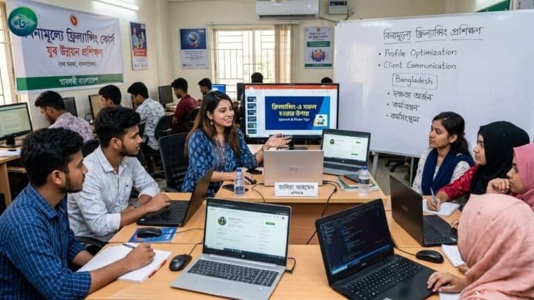 বিনামূল্যে ফ্রিল্যান্সিং প্রশিক্ষণ দিনে ২০০ টাকা ভাতা(অনলাইনে আবেদন)