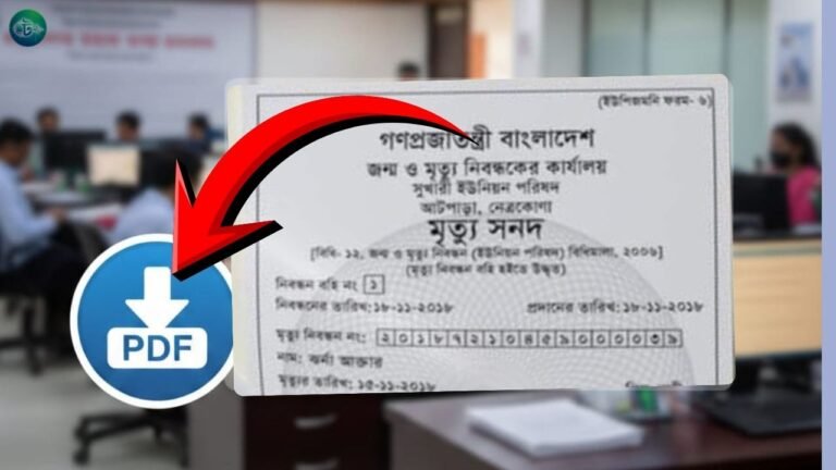 মৃত্যু নিবন্ধন আবেদন ফরম ডাউনলোড PDF সহজ নিয়ম ও আপডেট তথ্য