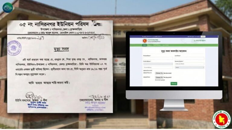 মৃত্যু সনদ অনলাইন আবেদন করার নিয়ম আপডেট