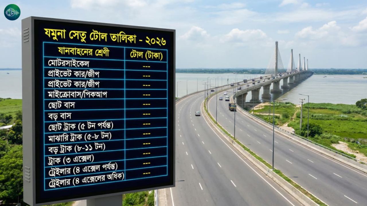 যমুনা সেতুর টোল তালিকা ২০২৬