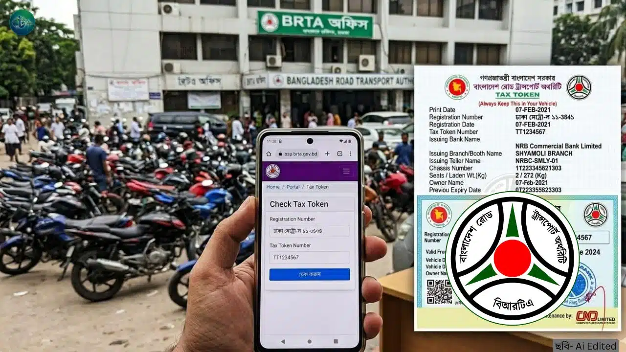 BRTA Tax Token Check Online করার সহজ নিয়ম