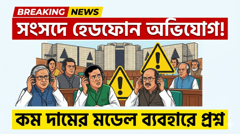 সংসদে হেডফোন নিয়ে অভিযোগ – কম দামের মডেল ব্যবহারে প্রশ্ন ।
