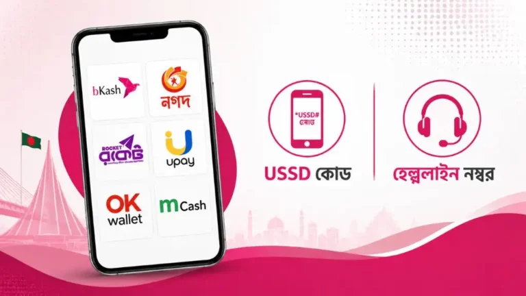 বাংলাদেশের সব মোবাইল ব্যাংকিং কোড ও হেল্পলাইন নম্বর