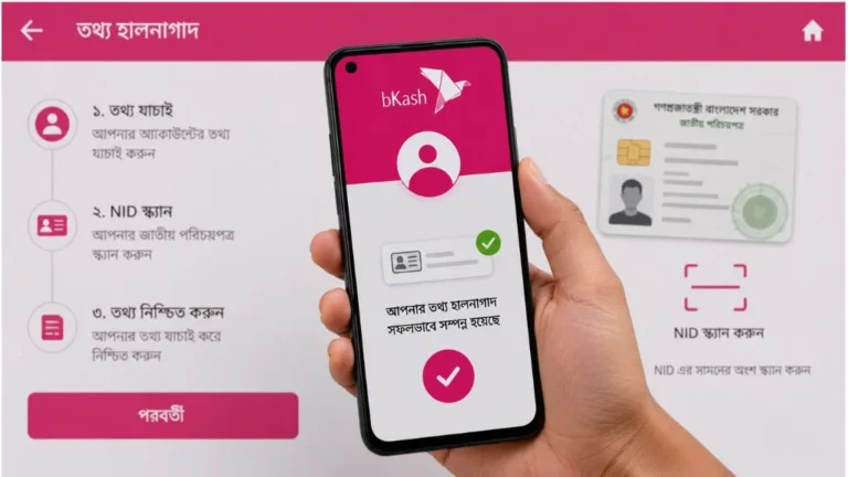 বিকাশ অ্যাপে তথ্য হালনাগাদ করবেন যেভাবে, NID দিয়ে ঘরে বসেই আপডেট করুন