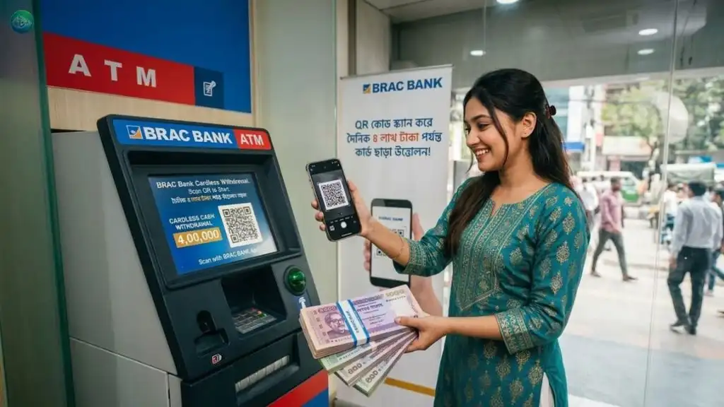 ডেবিট কার্ড ছাড়াই ব্র্যাক ব্যাংকের এটিএম থেকে টাকা তুলবেন যেভাবে