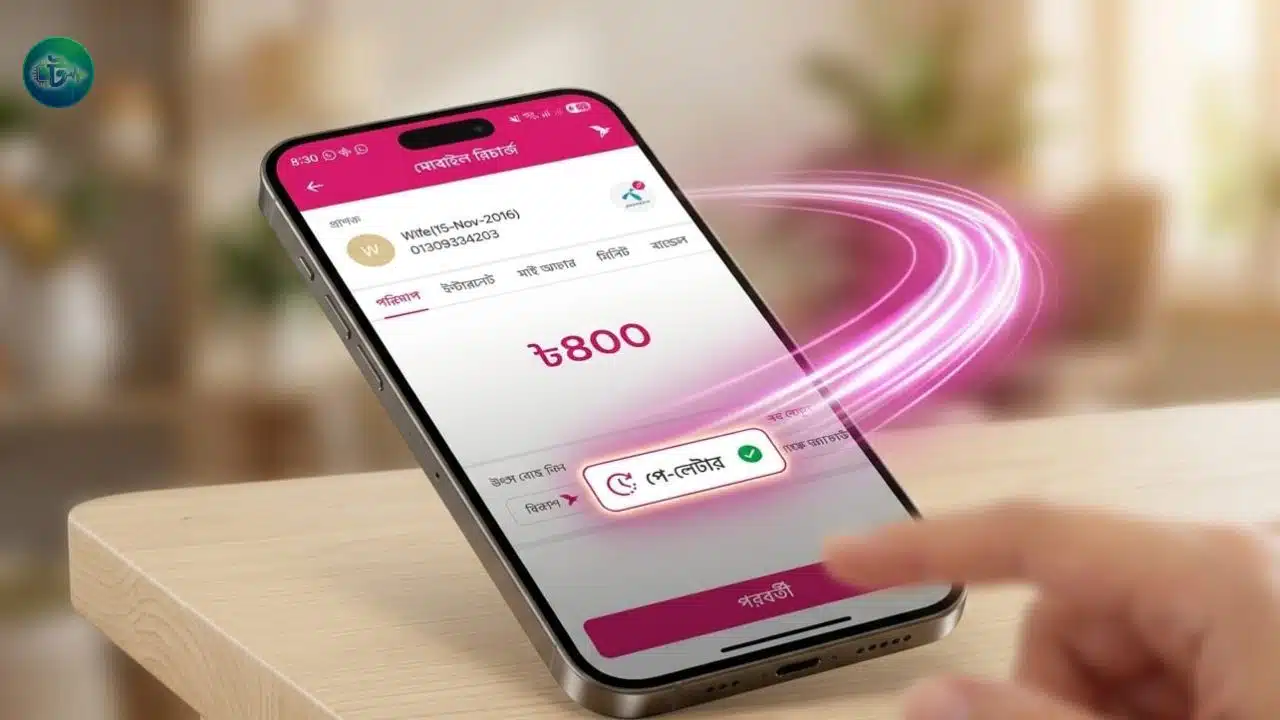 বিকাশে বাকিতে ১০০০ টাকা পর্যন্ত রিচার্জ