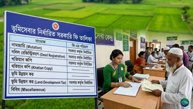 ভূমিসেবার নির্ধারিত সরকারি ফি তালিকা ২০২৬ (আপডেট)