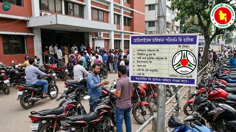 মোটরসাইকেলের মালিকানা পরিবর্তন ফি (আপডেট)