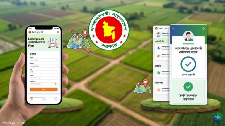 ভূমি সেবায় একাউন্ট তৈরি এবং ভেরিফাই করার নিয়ম (আপডেট)