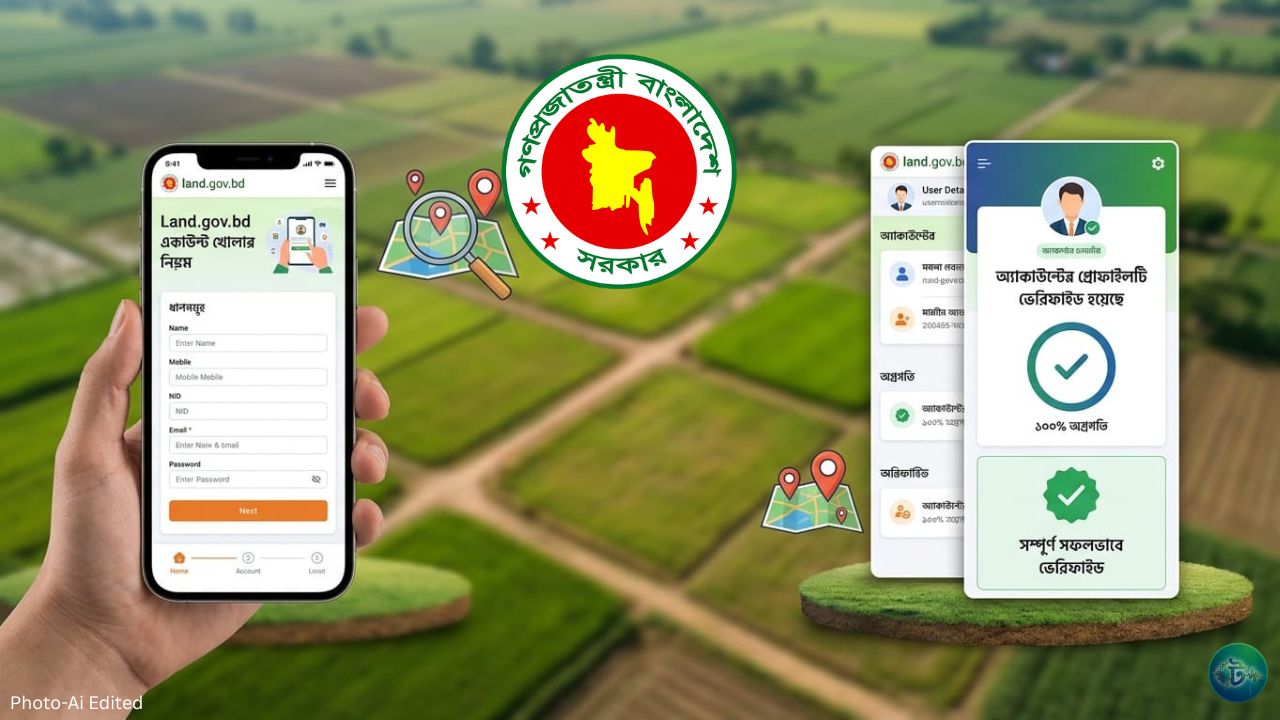 land.gov.bd একাউন্ট খোলার নিয়ম অনলাইনে ভূমি সেবা ব্যবহারের গাইড