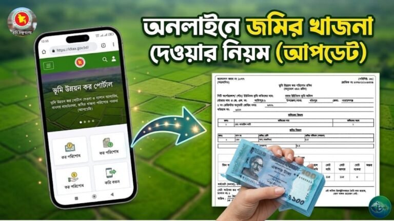 অনলাইনে জমির খাজনা দেওয়ার নিয়ম ২০২৬
