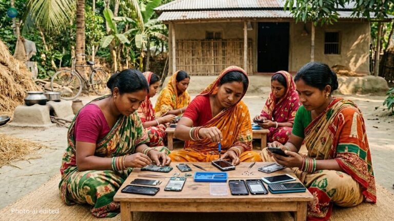 নারীদের হাতে তৈরি মোবাইল ফোন বদলে যাচ্ছে গ্রামের অর্থনীতি