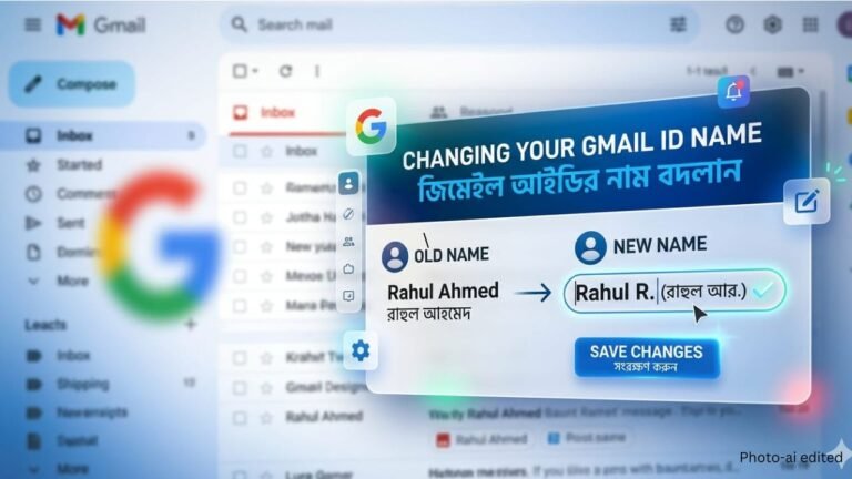 জিমেইল আইডির নাম বদলানোর নতুন ফিচার আনল গুগল