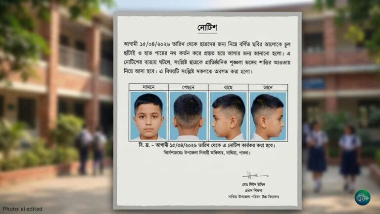 পাবনায় শিক্ষার্থীদের নির্দিষ্ট চুলের কাট বাধ্যতামূলক, না মানলে শাস্তি