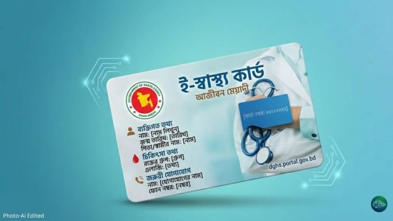 ৫ জেলায় চালু হচ্ছে ই হেলথ কার্ড স্বাস্থ্যসেবায় নতুন যুগের সূচনা
