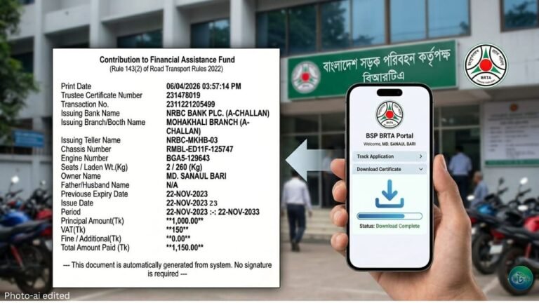 বাইকের ট্রাস্টি বোর্ড সার্টিফিকেট অনলাইনে ডাউনলোডের নিয়ম