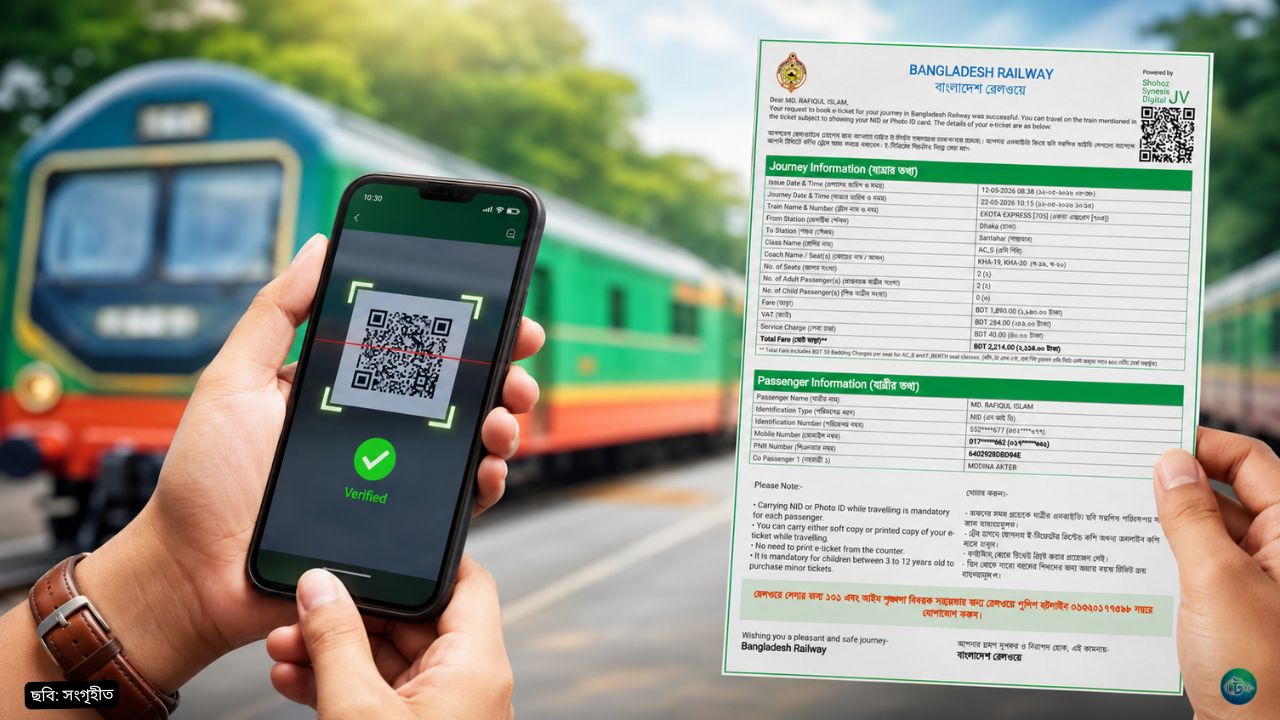 অনলাইনে কাটা ট্রেনের টিকেট আসল না নকল চেক করার সহজ নিয়ম