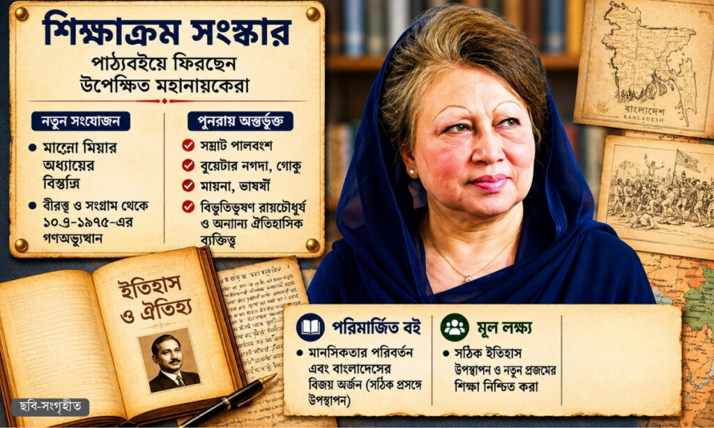 পাঠ্যবইয়ে যুক্ত হচ্ছে এরশাদ ও হাসিনাবিরোধী আন্দোলনে খালেদা জিয়ার ভূমিকা