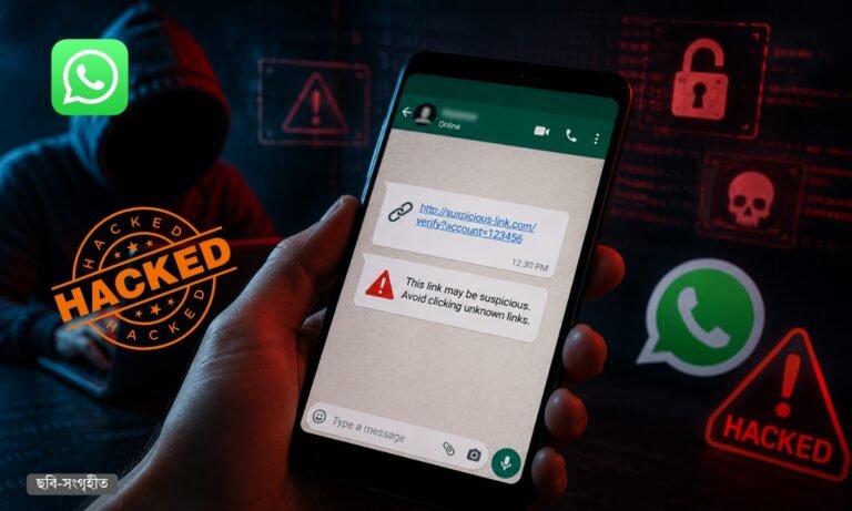 হোয়াটসঅ্যাপে অজানা লিংক খুললেই হ্যাক হতে পারে ফোন