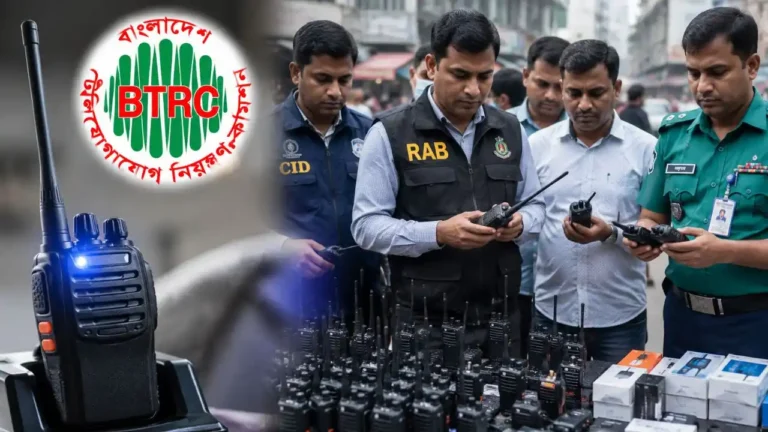 বৈধ ওয়াকি-টকির বিরুদ্ধে দেশজুড়ে যৌথ অভিযান শুরু, লাইসেন্স ছাড়া ব্যবহারে কঠোর সতর্কতা বিটিআরসির