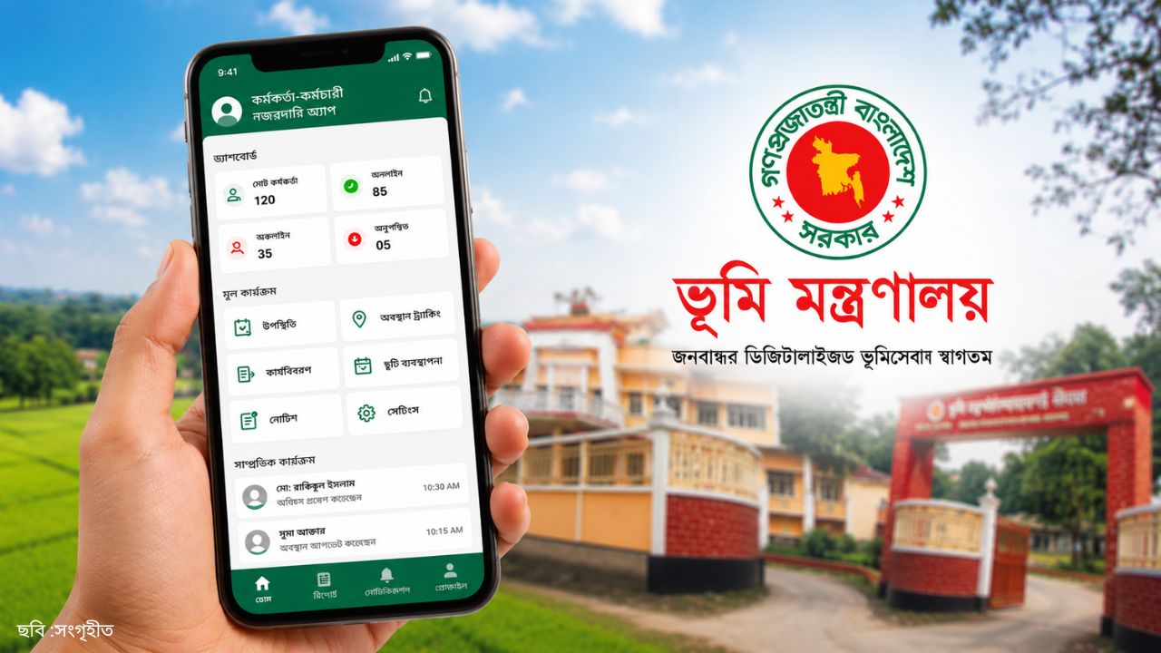 ভূমি অফিসে কর্মকর্তা-কর্মচারীদের নজরদারিতে আসছে বিশেষ মোবাইল অ্যাপ
