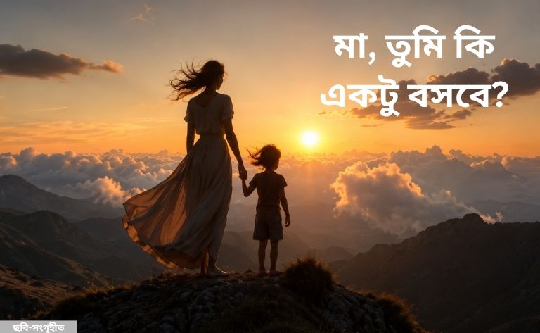 মা, তুমি কি একটু বসবে? এক সন্তানের হৃদয়ছোঁয়া গল্প