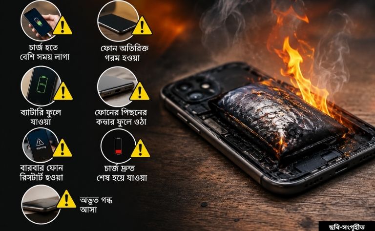 মোবাইলের ব্যাটারি বিস্ফোরণের আগে দেখা দিতে পারে ৭ সতর্ক সংকেত