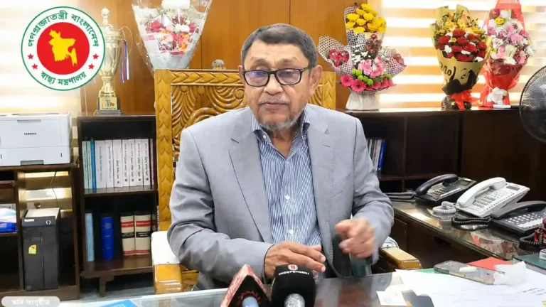 দুর্নীতিতে জড়িতদের চাকরিচ্যুত করা হবে, কঠোর বার্তা স্বাস্থ্যমন্ত্রীর