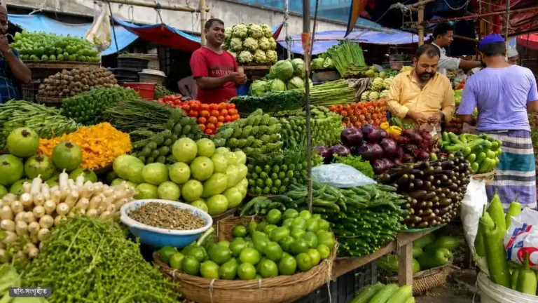 বৃষ্টির প্রভাবে শতকের ঘরে সবজির দাম, কাঁচা মরিচের দামে রেকর্ড