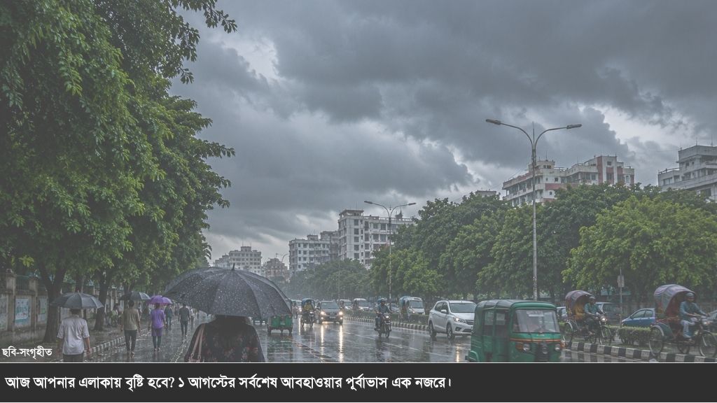 আজ ১ আগস্ট ২০২৬ সারাদেশের আবহাওয়া কেমন থাকবে? জেনে নিন সর্বশেষ পূর্বাভাস