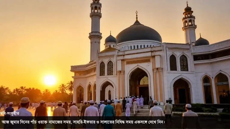 আজ ৩১ জুলাই ২০২৬: জুমার দিনের পাঁচ ওয়াক্ত নামাজের সময়সূচি এক নজরে
