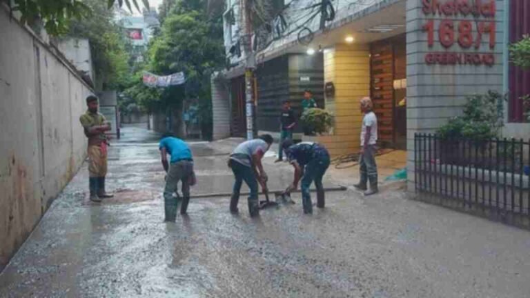 শানপুকুর গলিতে রাস্তার ঢালাই কাজ শেষ, ৭ দিন যান চলাচল বন্ধের অনুরোধ