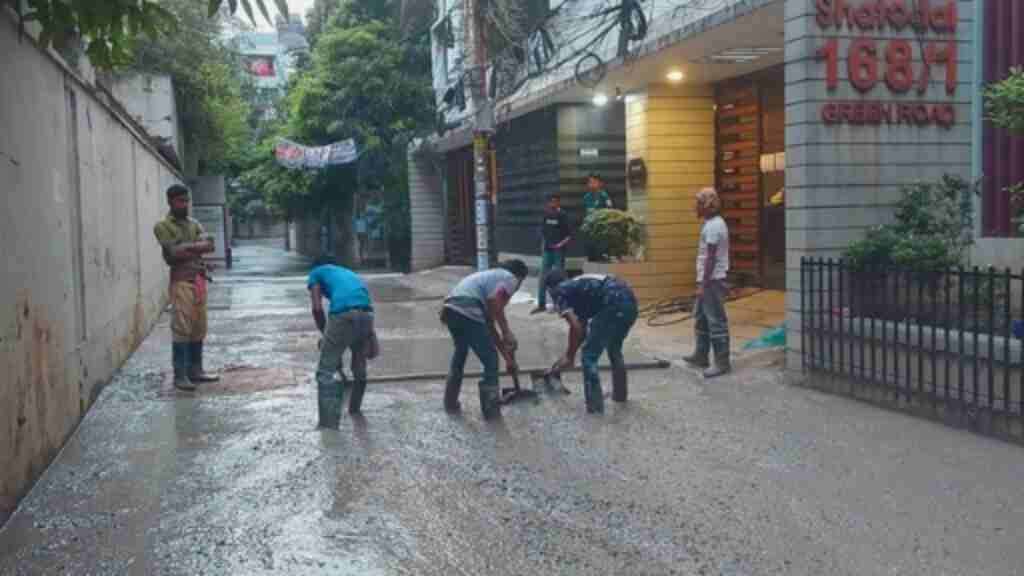 শানপুকুর গলিতে রাস্তার ঢালাই কাজ শেষ, ৭ দিন যান চলাচল বন্ধের অনুরোধ