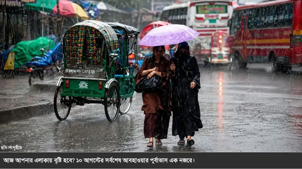 আজ সারাদেশের আবহাওয়া কেমন থাকবে? জেনে নিন ১০ আগস্টের সর্বশেষ পূর্বাভাস