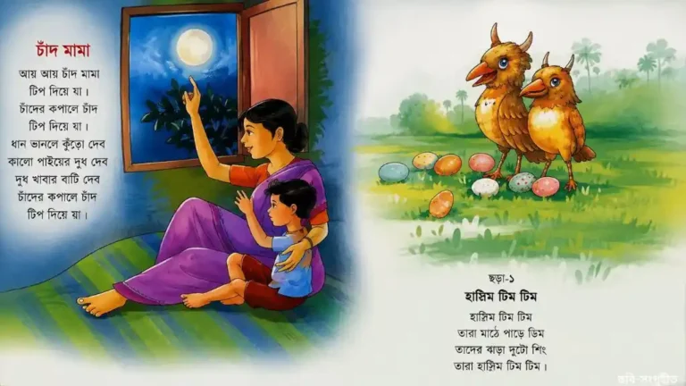 আয় আয় চাঁদ মামা না হাট্টিমাটিম টিম, শিশুর প্রথম ছড়া কোনটি?