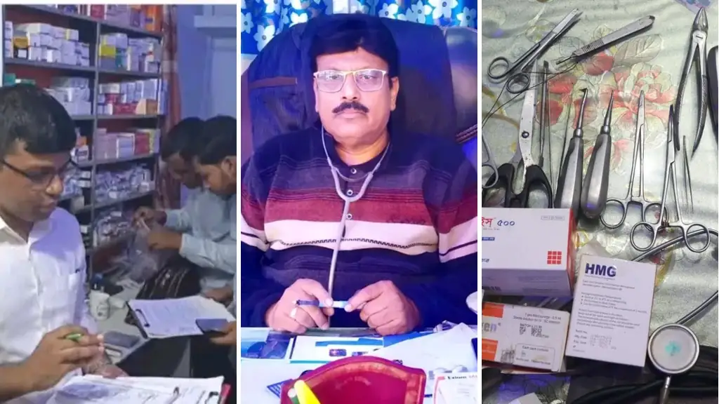 শেরপুরে ডিগ্রি-সনদবিহীন কথিত চিকিৎসককে ৭ দিনের কারাদণ্ড, ১ লাখ টাকা জরিমানা