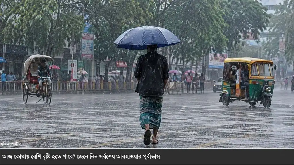 আজ দেশের বিভিন্ন অঞ্চলে বৃষ্টি, কোথাও ভারী বর্ষণের সম্ভাবনা