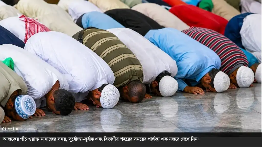 ১৩ আগস্ট ২০২৬ নামাজের সময়সূচি এক নজরে