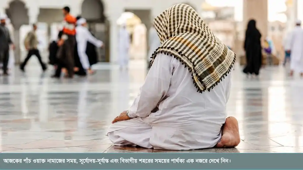 ১৫ আগস্ট ২০২৬ আজকের নামাজের সময়সূচি এক নজরে
