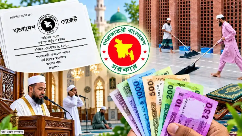 ইমাম-মুয়াজ্জিনসহ ধর্মীয় উপাসনালয়ের কর্মীরা পাবেন উৎসব ভাতাও, কে কত টাকা